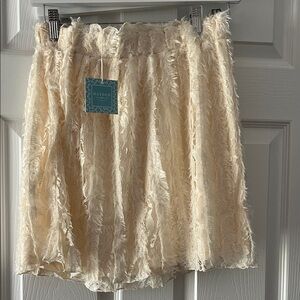Hayden Los Angeles Cream Lace Skirt M